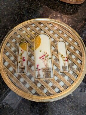 vintage Rubbermaid lucite acrylic trivet or lazy susan,